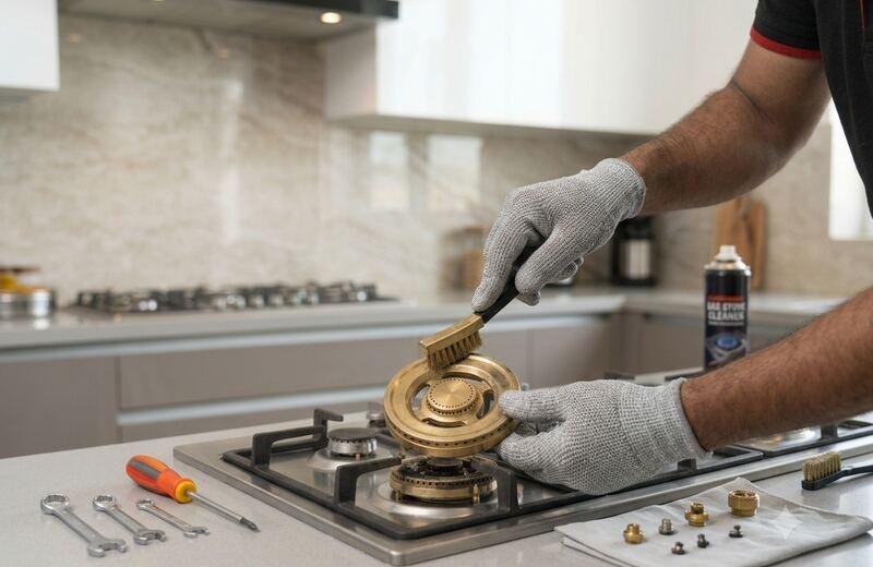 Gas burner cleaning and repair service